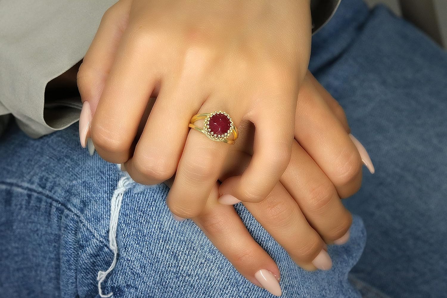 Jade Ring - Intricate Custom Red Stone Ring - Artisan Rose Gold Rings for Women - Unique Fashion, Engagement, Wedding, Statement, Promise Ring for Her