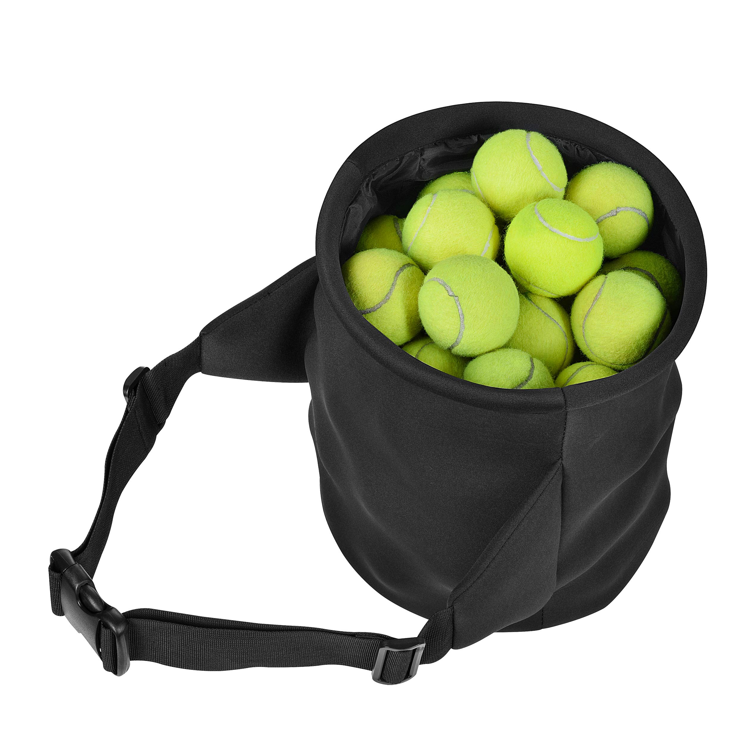 Sac Chariot à Balles De Tennis Moricher – Hauteur Réglable 23-37″, 150 Balles, Pliable Avec Roues