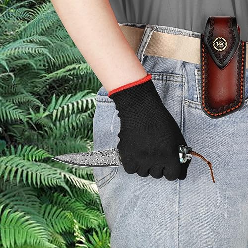 Miniatura 9 de Benkey VG10 Damascus Abalone Seashells Navaja de bolsillo y VG10 Damasco Caza Navaja de Bolsillo Paquetes