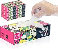 Vista 22 de Fit Meal Prep Paquete de 2000 guantes desechables de vinilo extra grandes de vinilo para preparación de alimentos, sin polvo, ideales para cocina