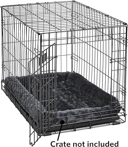 Miniatura 3 de Cama para mascotas MidWest Bolster ideal para cajas de metal para perros se puede lavar a máquina y secar 24 - pulgadas Gris carbón