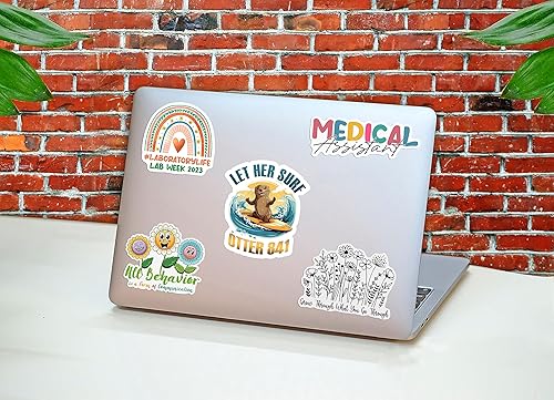 Miniatura 4 de Let Her Surf Otter 841 - Calcomanía de vinilo con texto en inglés She Like Surf Otter para vaso, laptop, teléfonos, cascos, barcos, cascos y