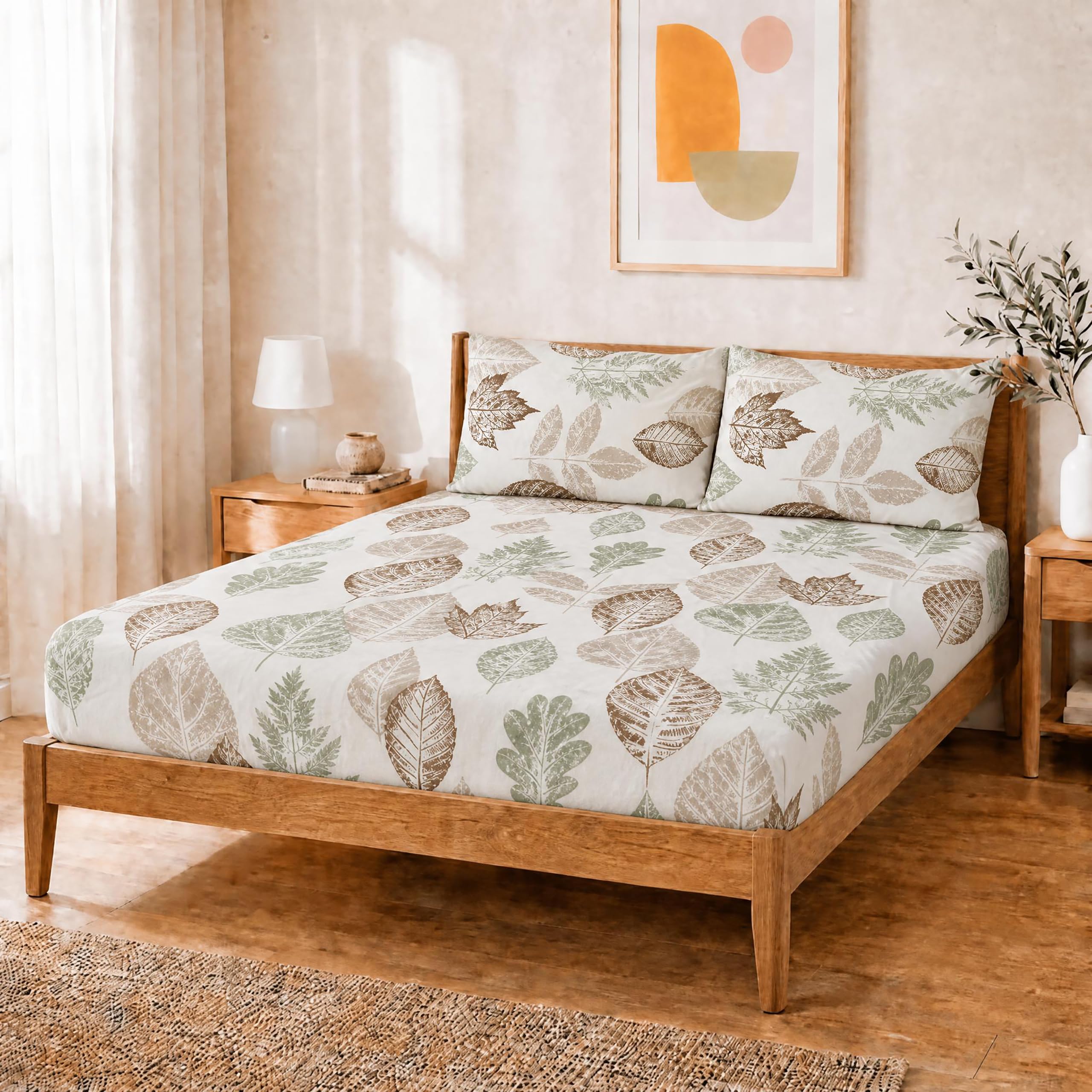 Salt Earth Queen Fitted Sheet - Cotton Feel & Deep Pocket -14