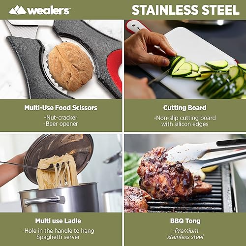 Miniatura 5 de 11 Piece Camp Kitchen Cooking Utensil Set Travel Organizer Grill Accessories Portable Compact Gear for Backpacking BBQ Camping Hiking Travel