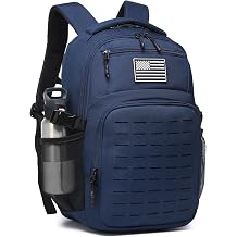 Wotony Military tactical backpack Laser-Cut MOLLE Webbing, backpack for men small tactical assault bag Blue, 20 inch