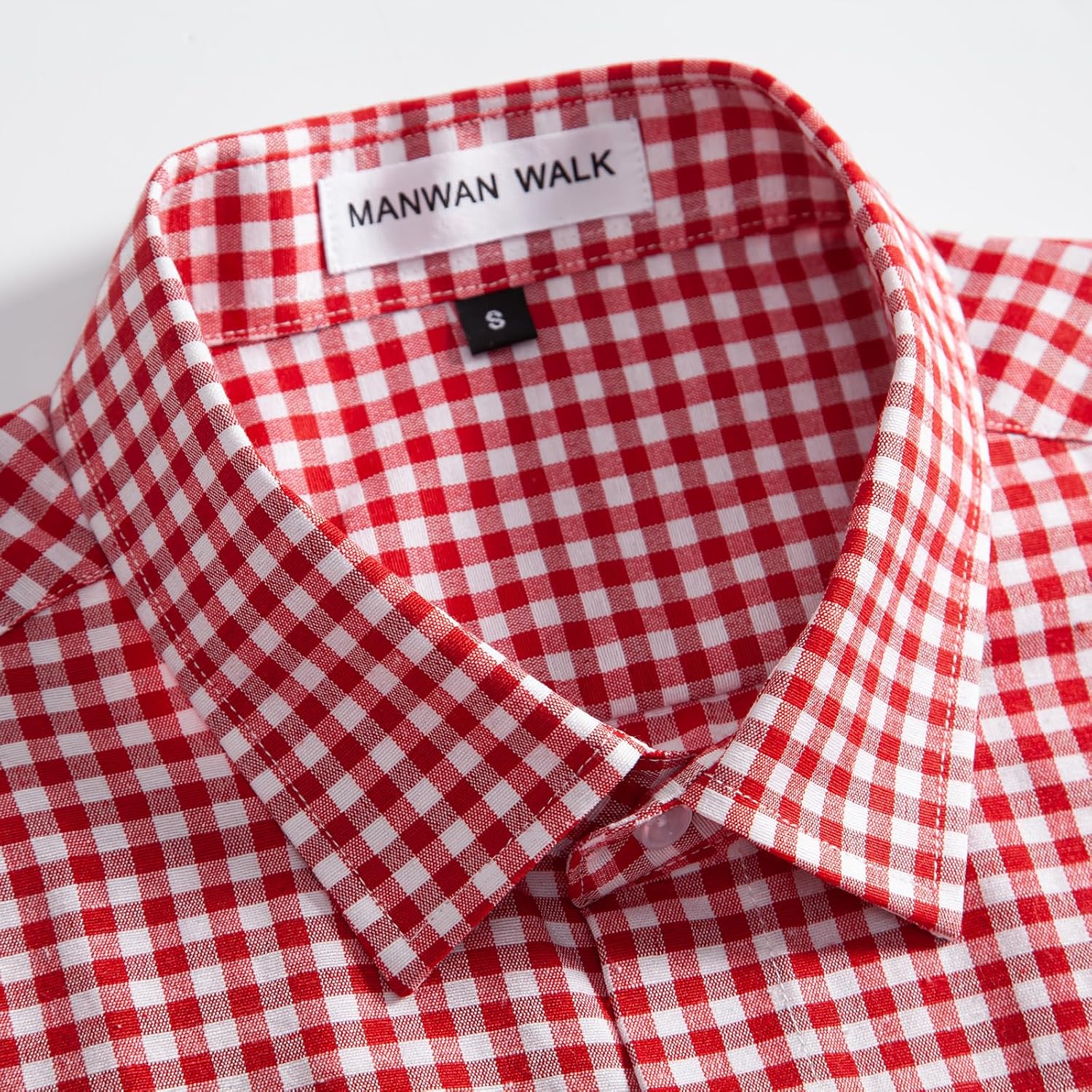 Manwan walk Men's Plaid Button Down Shirts Regular Fit Long Sleeve Casual Business Shirts - Image 5