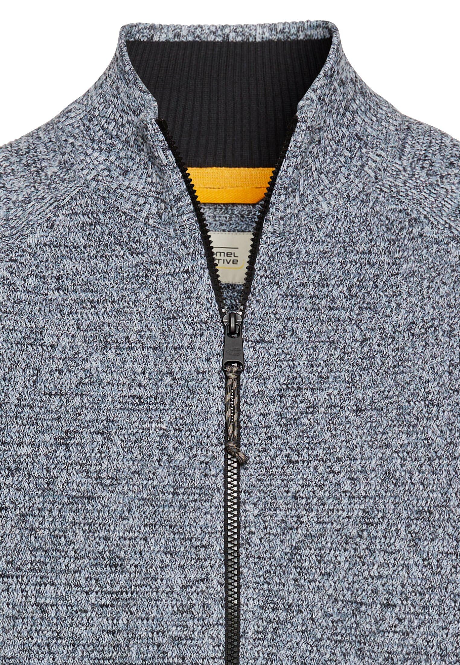 camel active Herren Strickjacke aus Baumwolle