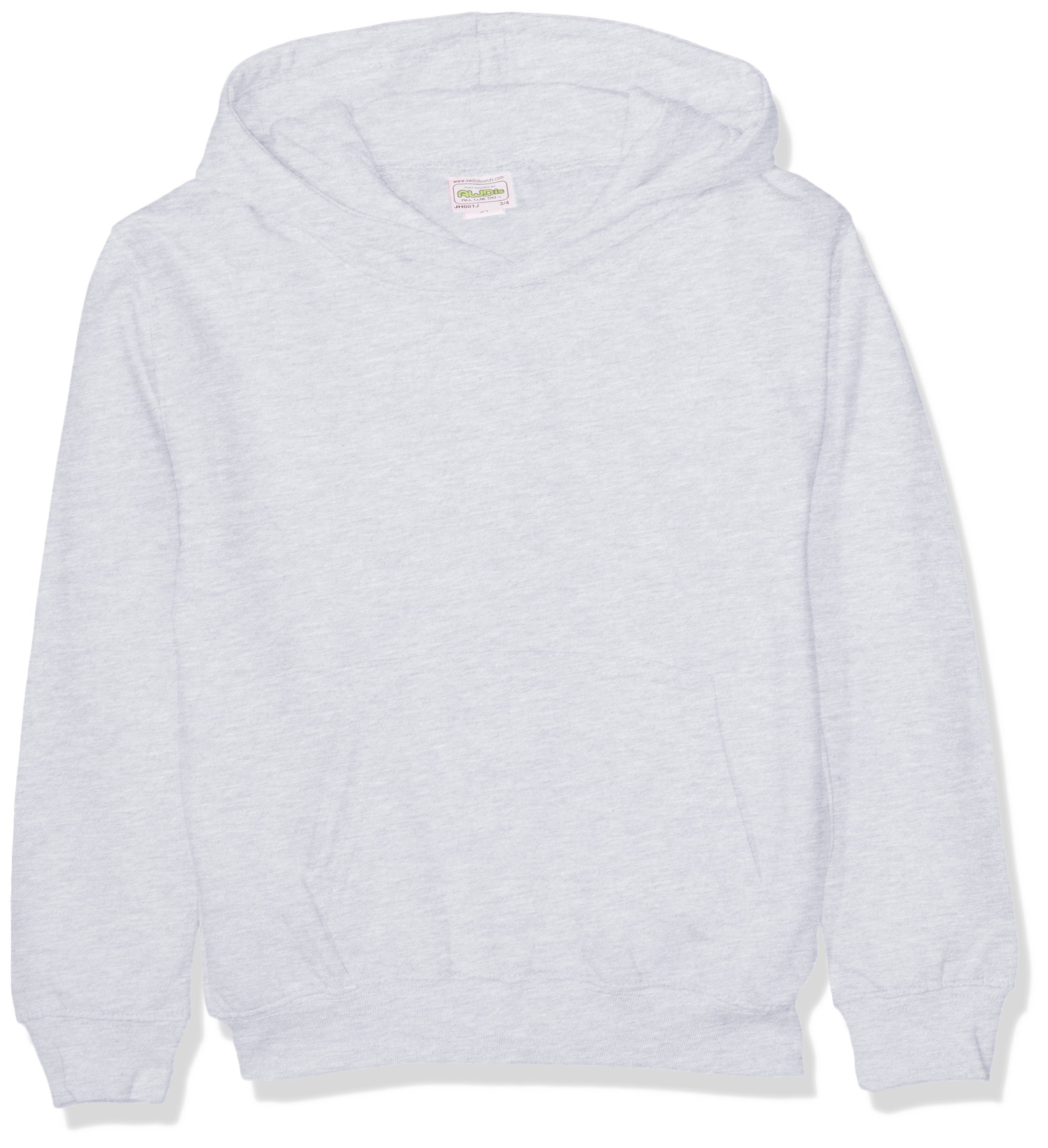 AWDis Boy's Kids Hoodie, Grey (Ash), X-Large