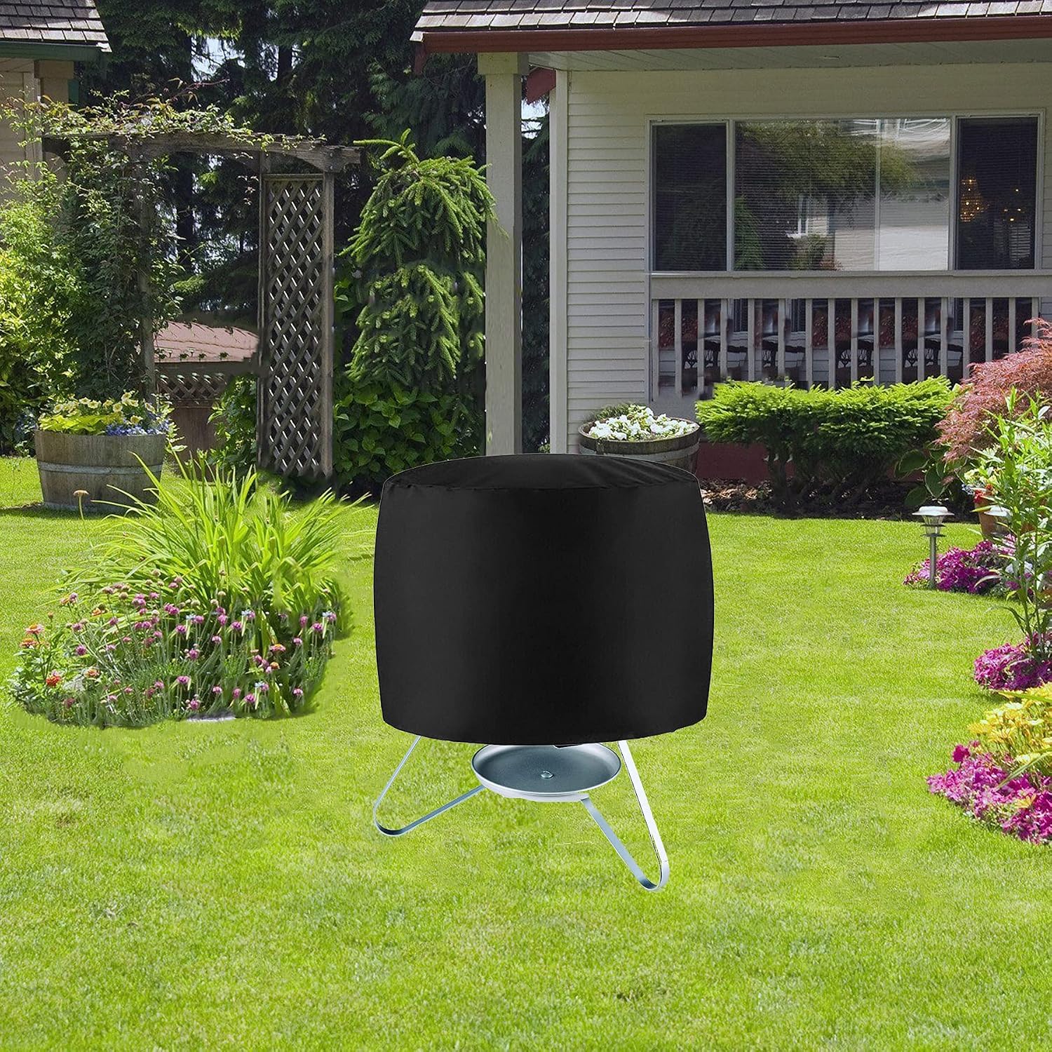 Grill Cover for Weber Jumbo Joe Gold 18 inches Tabletop Model,Grill Cover for Weber 441001 Original Kettle 18 in Charcoal Charcoal Grill image 3