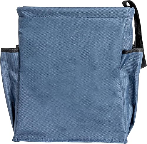 Miniatura 5 de Household Essentials Krush Bolsa multiusos de lona con bolsillos, bolsa reutilizable para comestibles, color azul con ribete negro