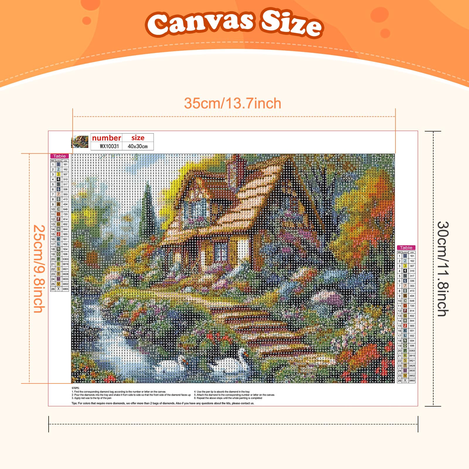 DAERLE 5D DIY Diamond Painting Beautiful Countryside - Image 3