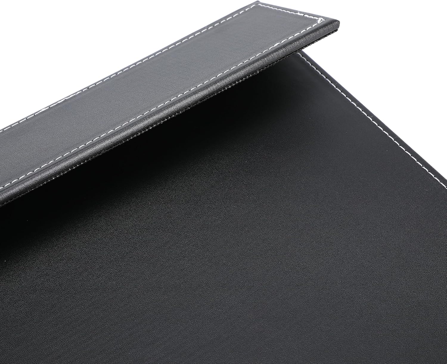 24" x 18" Leather Desk Blotter with Top Rail for Writing Leather Executive Desk Pad Protector Desk Mat for Office Home Workplace Black