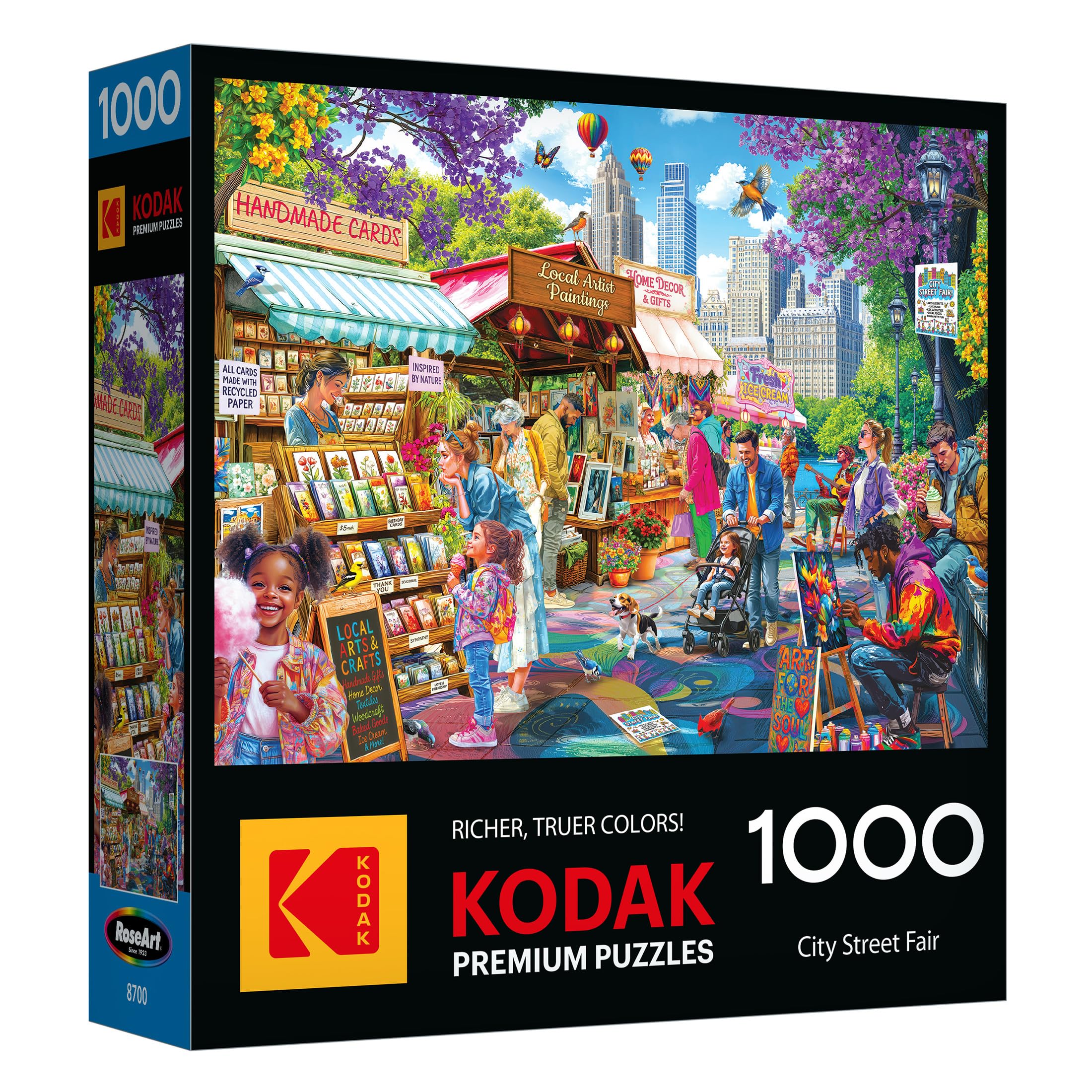 Amazon.com: RoseArt Kodak Premium City Street Fair 1000 Piece