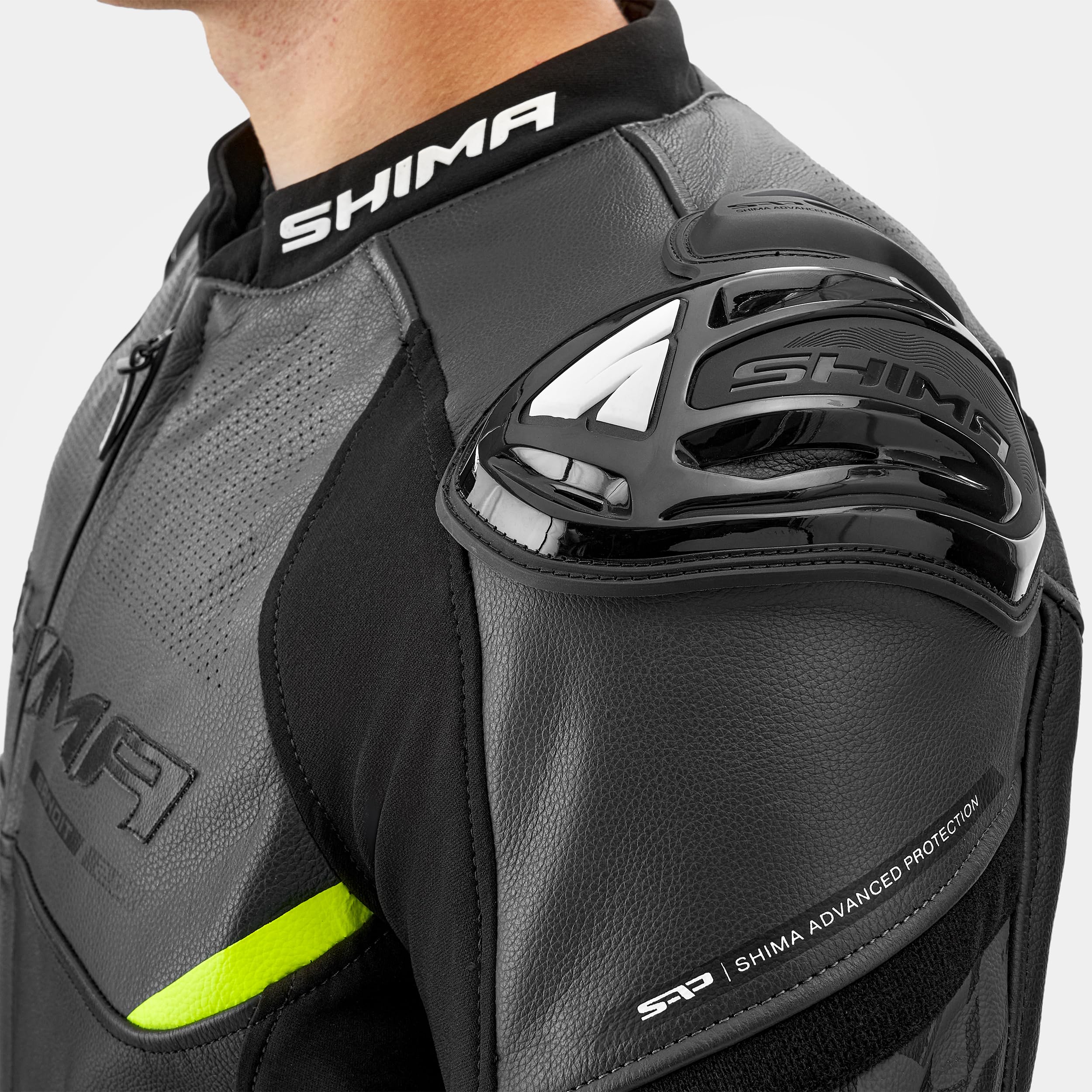 SHIMA Bandit 2.0 Motorrad Jacke Hose Herren mit Protektoren AirForce Rückenprotektor Leder Motorradkombi Sommer | Wetterfester Fahrkomfort