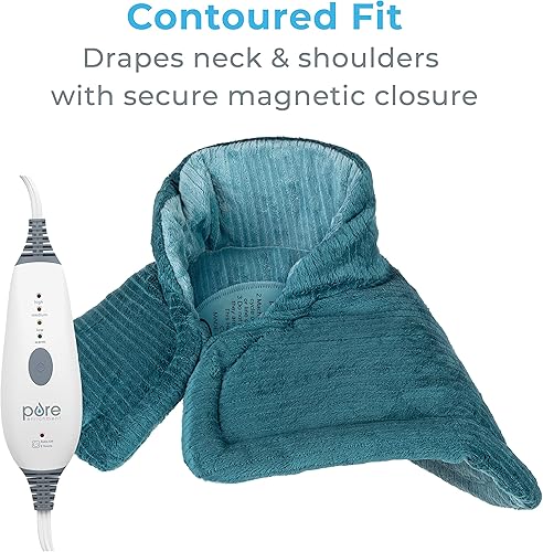 Miniatura 4 de Pure Enrichment PureRelief Neck & Shoulder Heating Pad - 4 Heat Settings, Auto Shut-Off, Universal Fit, Magnet Closure, Soft Micromink, Storage Bag