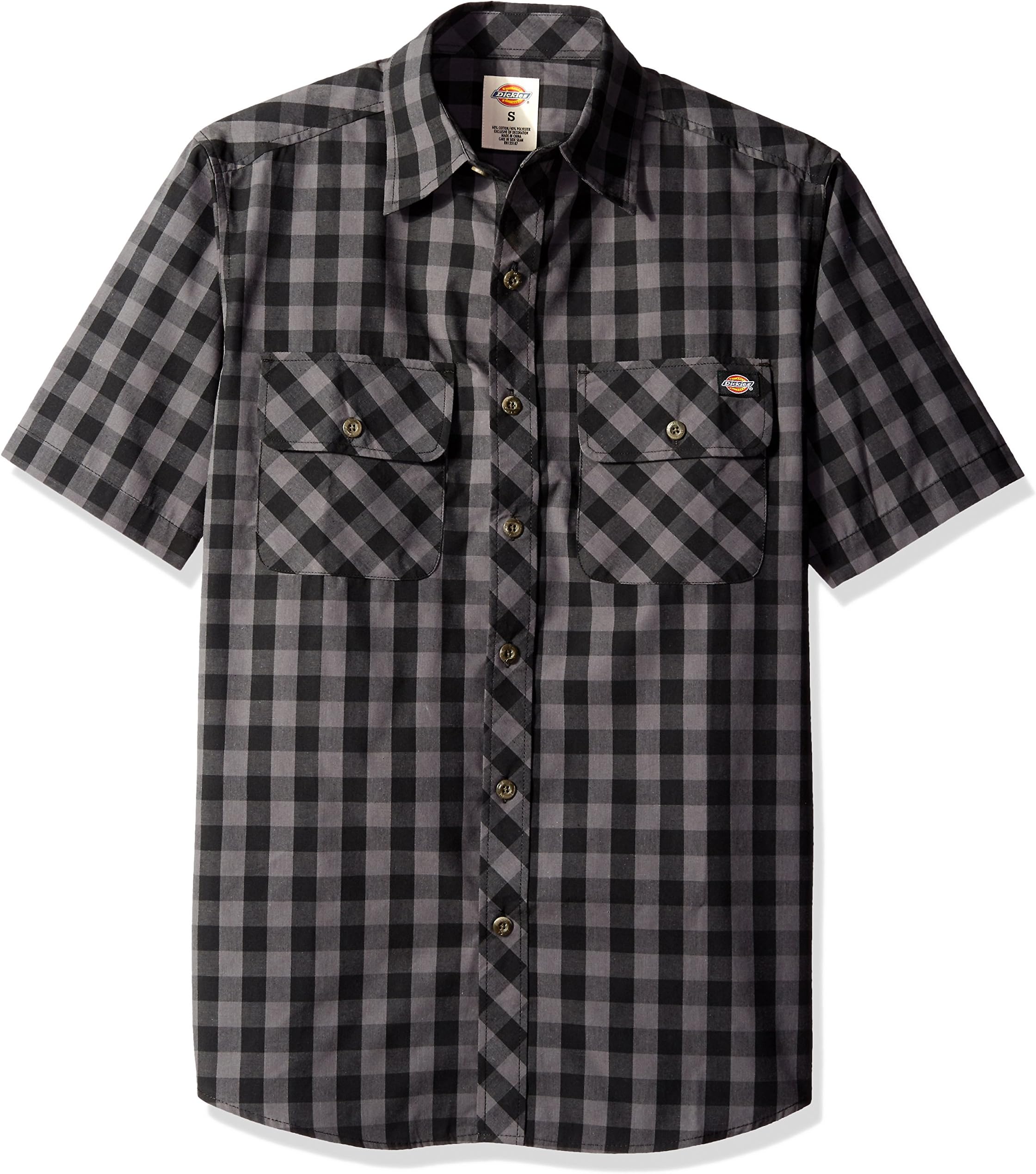 Dickies Men's Short-Sleeve Gingham Shirt