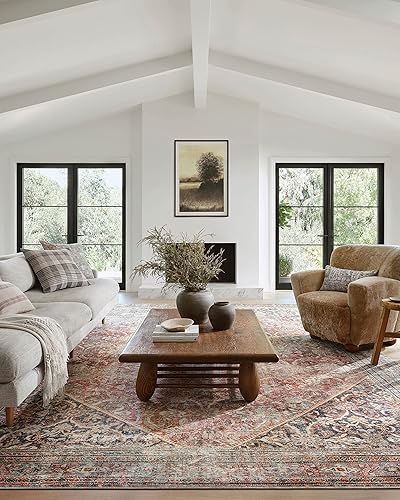 Miniatura 2 de Amber Lewis x Loloi Colección Georgie GER-01 - Alfombra de área de 5 pies x 7 pies 6 pulgadas, color rojo y azul marino