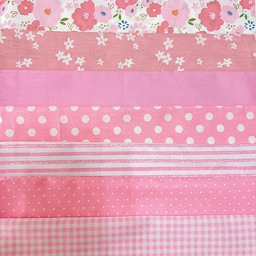 Miniatura 60 de 7 piezas de tela de algodón, suministros para bricolaje, retazos de tela, paquetes de cuartos de tela, retazos para acolchado y cojines