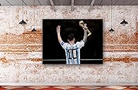 Vista 48 de SpiritualHands Póster de Lionel Messi, lienzo artístico de pared de Messi Argentina, carteles de fútbol de Leo Messi para dormitorio de niños