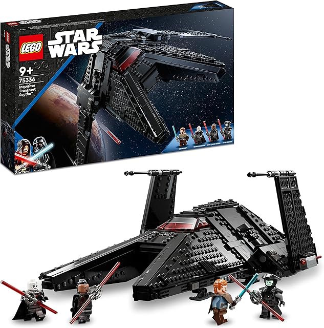 LEGO 75336 Star Wars Inquisitor Transport Scythe, Buildable Toy Starship, Obi-Wan Kenobi Set with 2 Spring-Loaded Shooters, Ben Kenobi Minifigure and Lightsabers