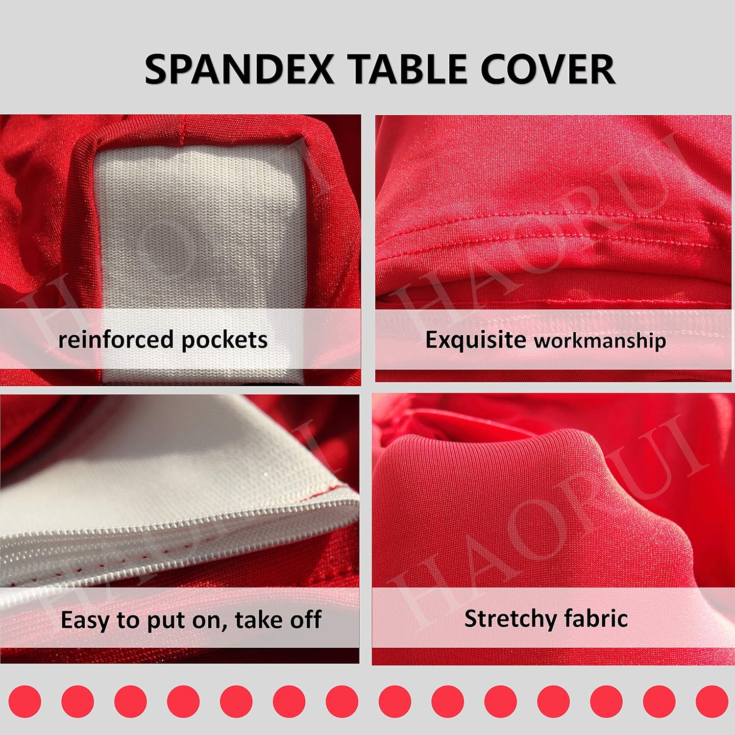 HAORUI 10pcs Stretch Cocktail Tablecloth 30" Spandex DJ Table Cover for Craft Exhibitions Wedding Party Show (30” Black) : Everything Else