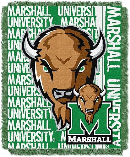 Manta jacquard de triple tejido jacquard con licencia oficial de la NCAA "Double Play", 48 x 60 pulgadas, multicolor