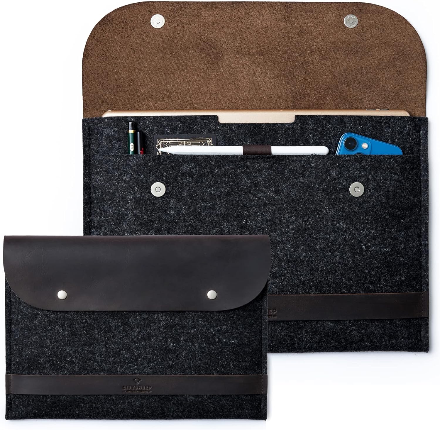 CITYSHEEP iPad Pro 12.9" Sleeve Case Bag Fits with Magic or Smart Keyboard, Apple Pencil Holder