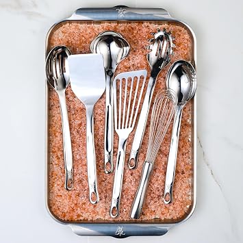 Hestan Provisions, Chef's Tools, Ultimate Set, 8-Piece, Stainless Steel Utensil set with Porcelain Bain Marie