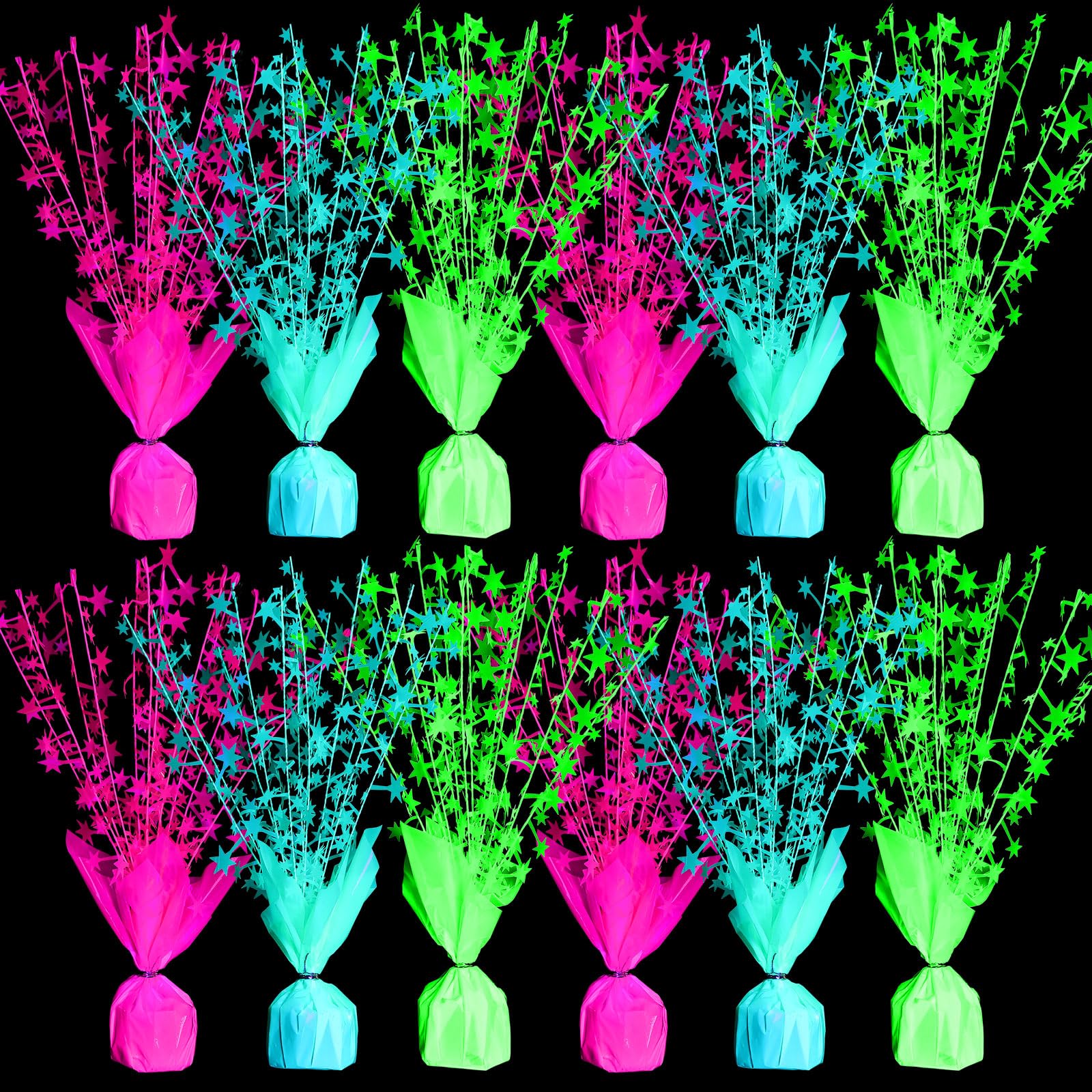 Photo 1 of FineCheer 12 Pack Glow in The Dark Star Centerpieces