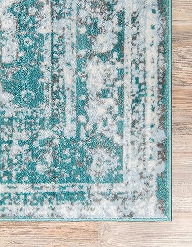 Miniatura 8 de Unique Loom Sofia Collection - Alfombra de área - Salle Garnier (3' 3" x 5' 3" Rectángulo, TurquesaAzul)
