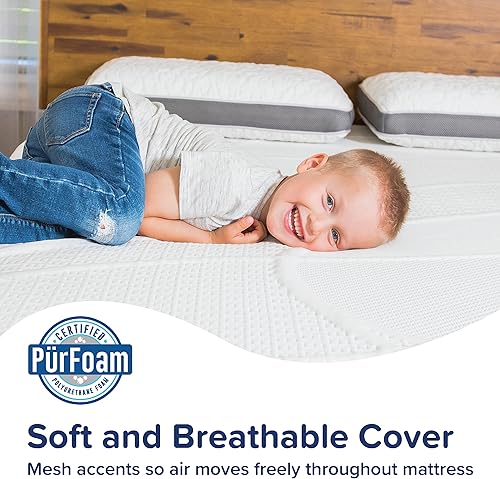 Miniatura 6 de Colchón de espuma de memoria Gel-Max UltraPlush de 10 pulgadas, diseño chulo, de Perfect Cloud, Memory Foam, Blanco, gris