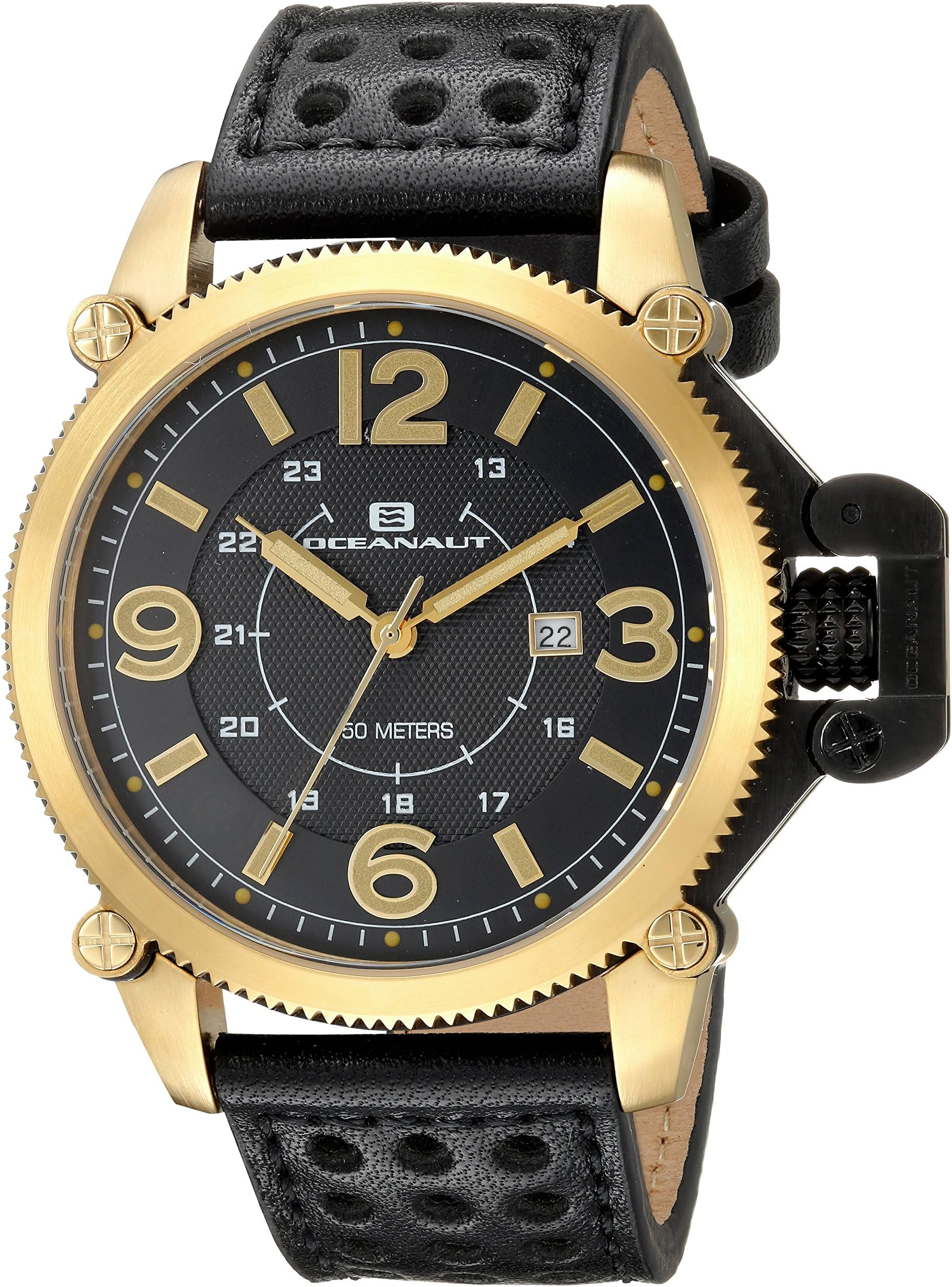 Oceanaut Men's Analogue Quartz Watch with Leather-Synthetic Strap OC4112