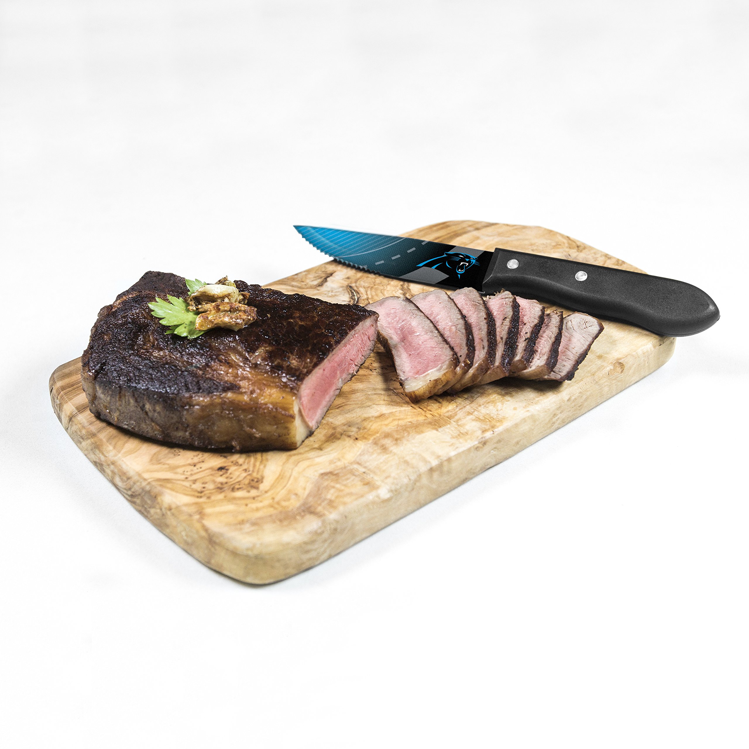 The Sports Vault NFL Carolina Panthers Steak Knives Set