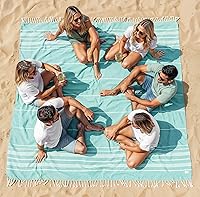 Vista 37 de LANE LINEN Paquete de 6 toallas de playa prelavadas de gran tamaño, elegantes toallas de secado rápido para piscina y viaje para adultos, 39 x 71