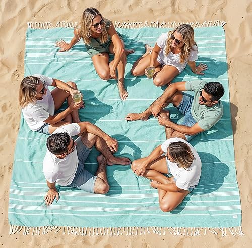 Miniatura 37 de LANE LINEN Paquete de 6 toallas de playa prelavadas de gran tamaño, elegantes toallas de secado rápido para piscina y viaje para adultos, 39 x 71