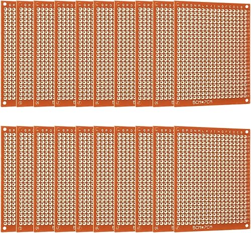 Miniatura 6 de 20 unids 5x7CM Universal Breadboard Baquelita Test Prototipo Tableros para Experimentos Electrónicos