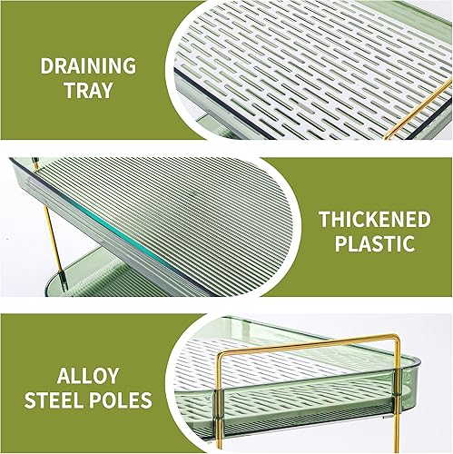 Miniatura 4 de Accesorios de barra de café, organizadores de estación, almacenamiento de gran capacidad con tabla de drenaje, bandeja de whisky, soporte para taza