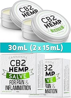 CB2 HEMP CREAM: EXTRA STRENGTH PAIN RELIEF CREAM for Muscle Pain, Joint Pain, Inflammation, Arthritis, Nerve Pain. Soothing Pain Relief for Back Pain, Knee Pain, Sore Muscles, Stiff Joints, Sports Injuries, Fibromyalgia, and Tendonitis. All Natural / Organic Ingredients. Made in Canada. 30mL Total (2 pack) 2x15mL = 30mL