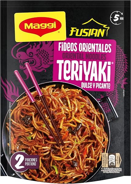 Maggi Fusian Fideos Orientales Teriyaki, 130 g, pack 12 - 4