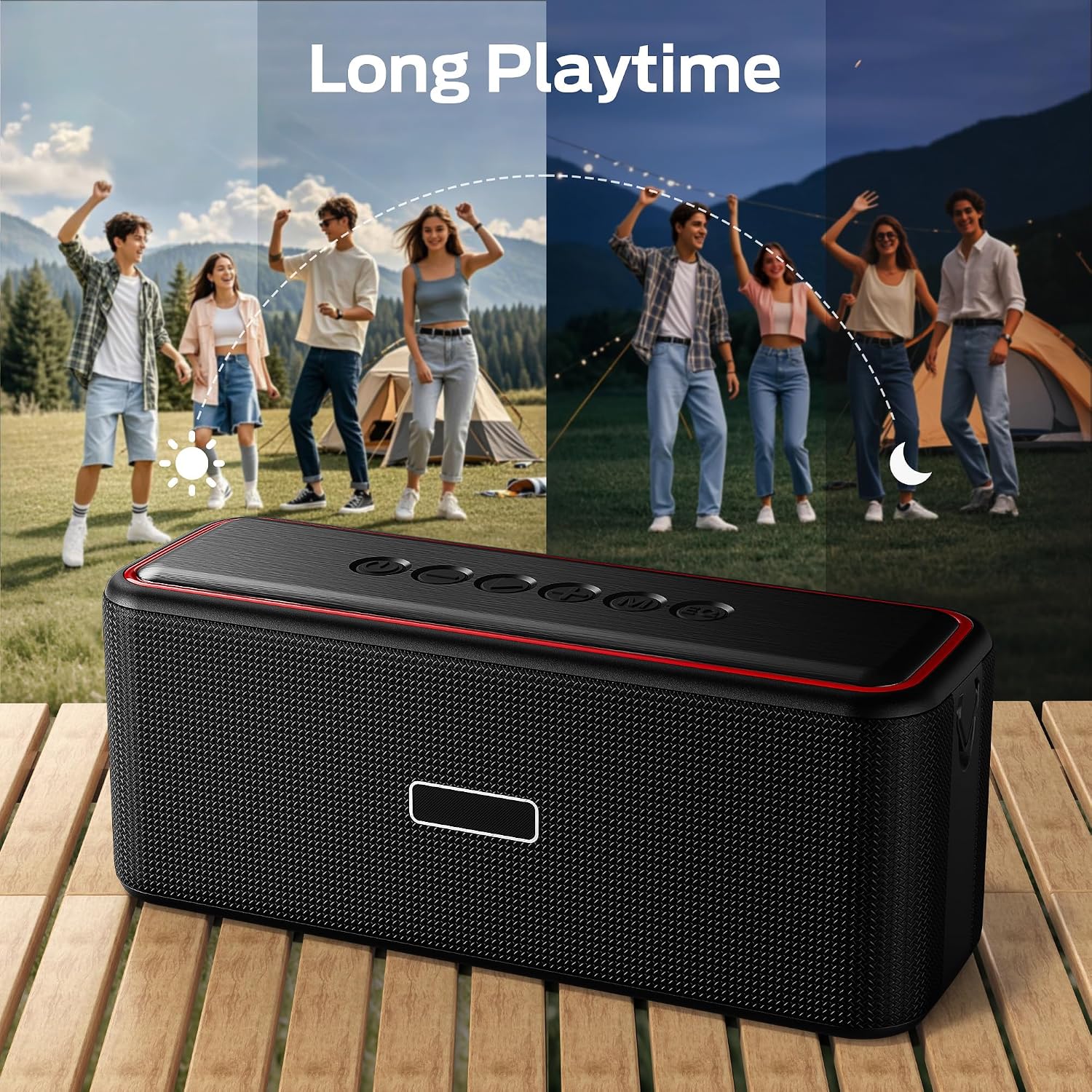 Oraolo Shock Pro Bluetooth Speaker with Strap, 80W Loud Speaker with Deep Bass, Portable Wireless Speakers with TWS, Long Playtime & Waterproof for Outdoors/Indoors, Supports AUX/TF Card/USB Audio 4 91sJ3ApGziL. AC SL1500