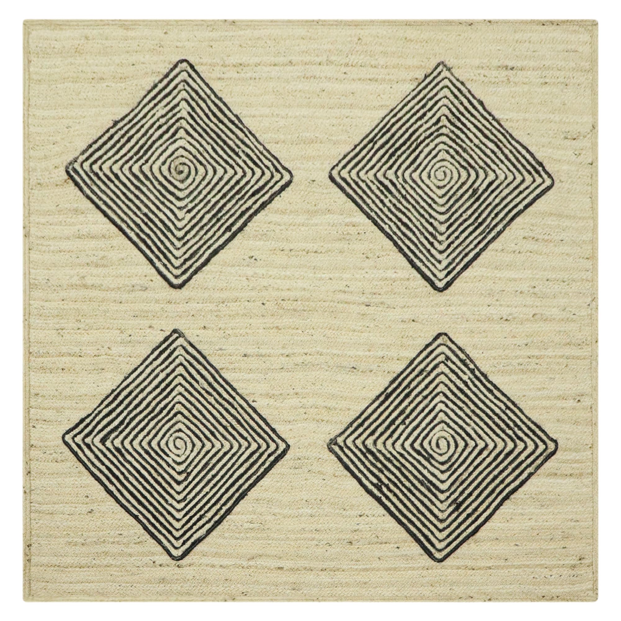 Tapis de sol en jute réversible pour salon cuisine entrée de maison