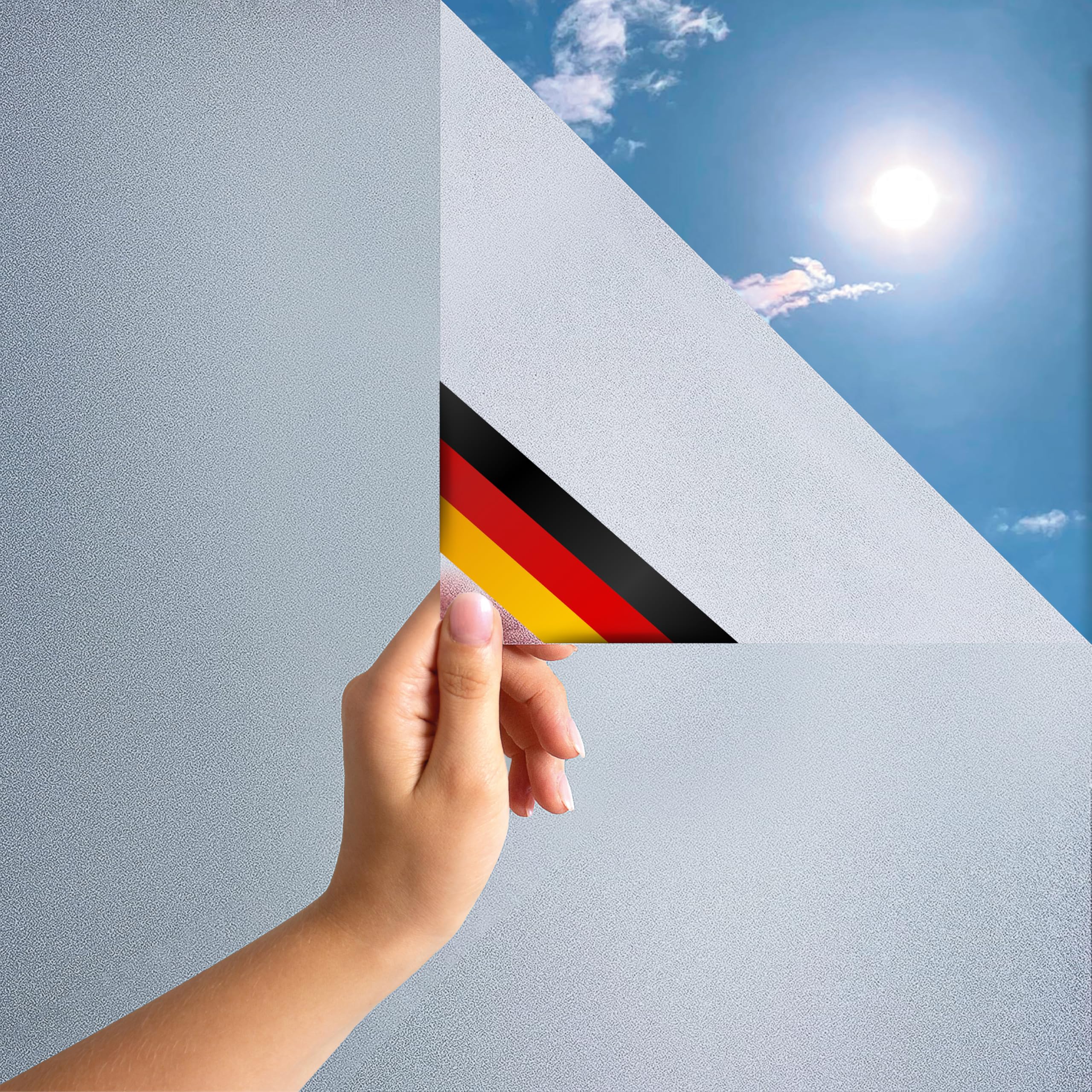 MARAPON® Fensterfolie Blickdicht von außen [1.18x4 m] inkl. eBook und Videoanleitung - Klebefolie Sichtschutzfolie für Fenster - Milchglasfolie - Folie für Fenster Sichtschutz Küche Bad Büro
