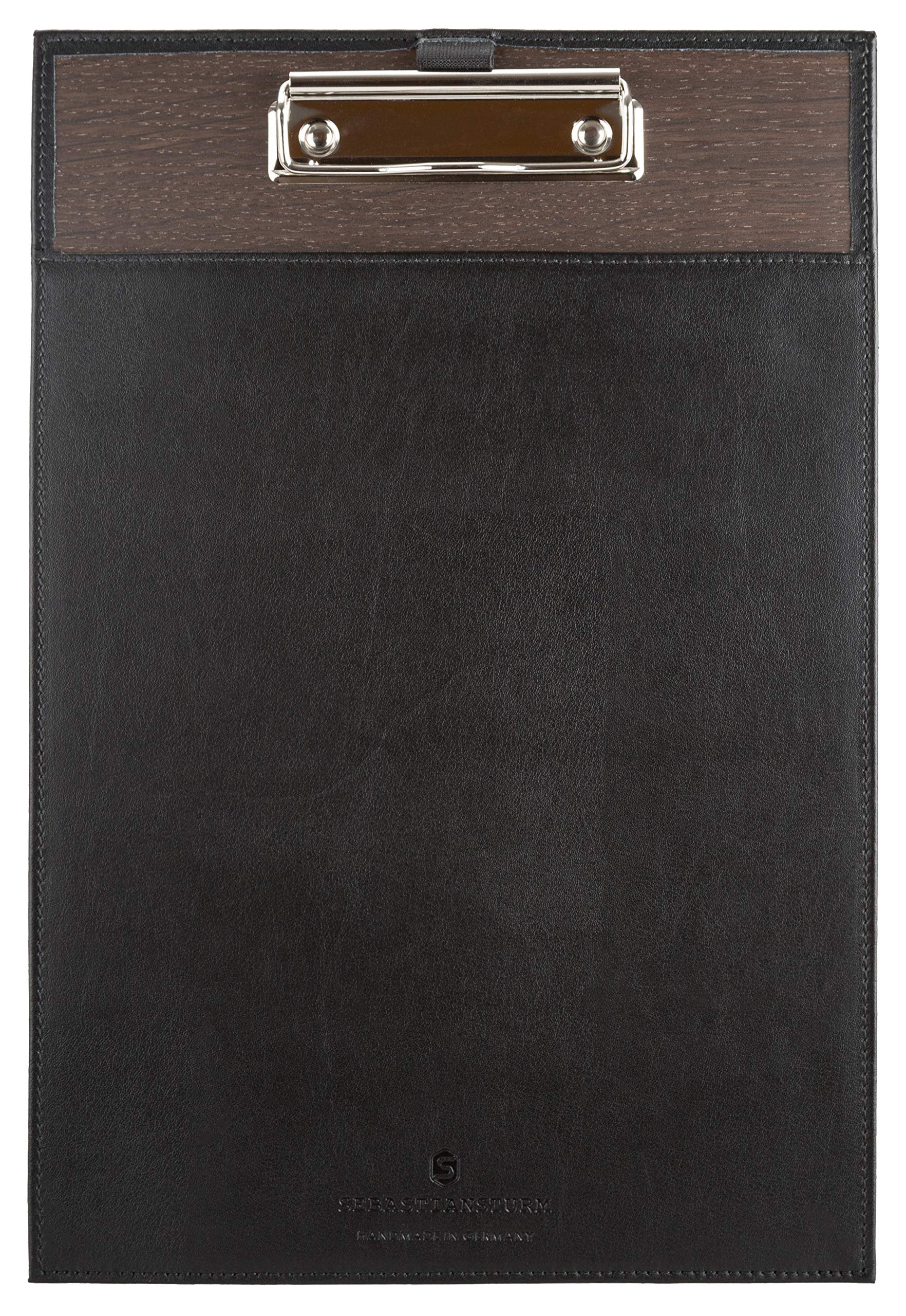 Sebastian Sturm Jack Clipboard A4, Black leather / wood smoked oak - Image 4