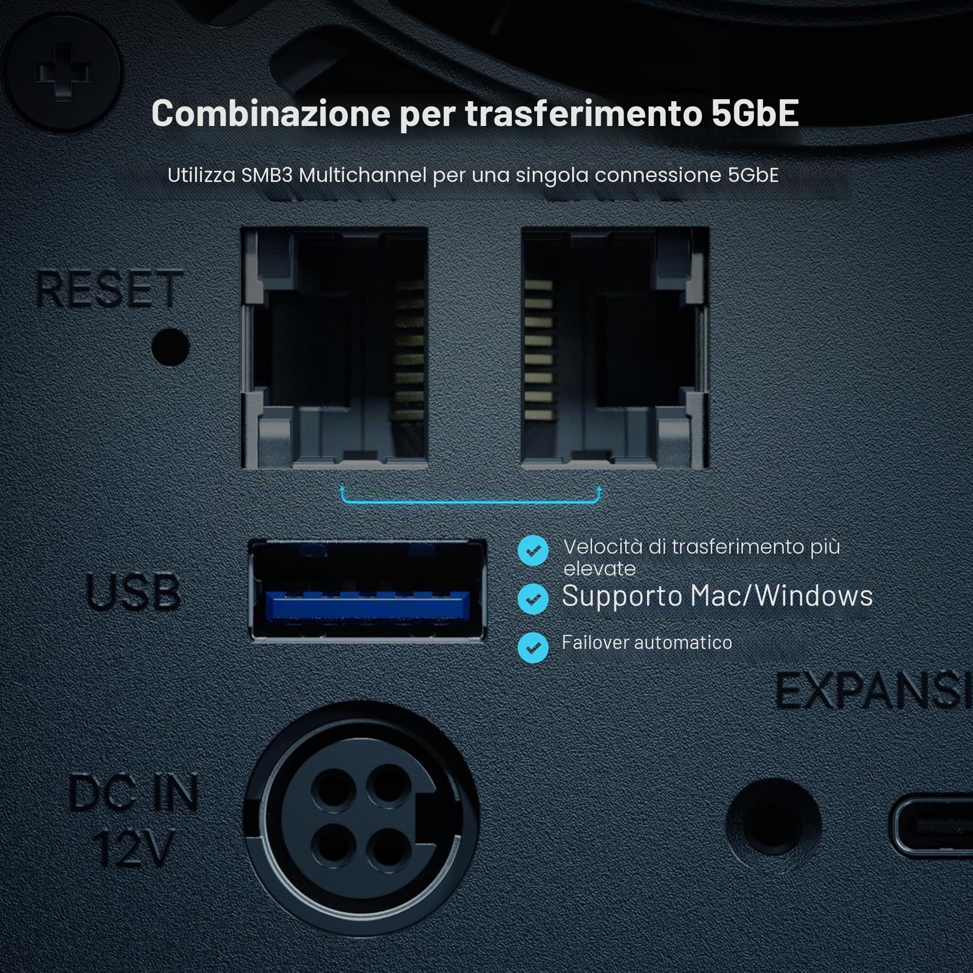 SYNOLOGY NAS DS925+ 4 alloggiamenti con capacità espandibile (senza disco)