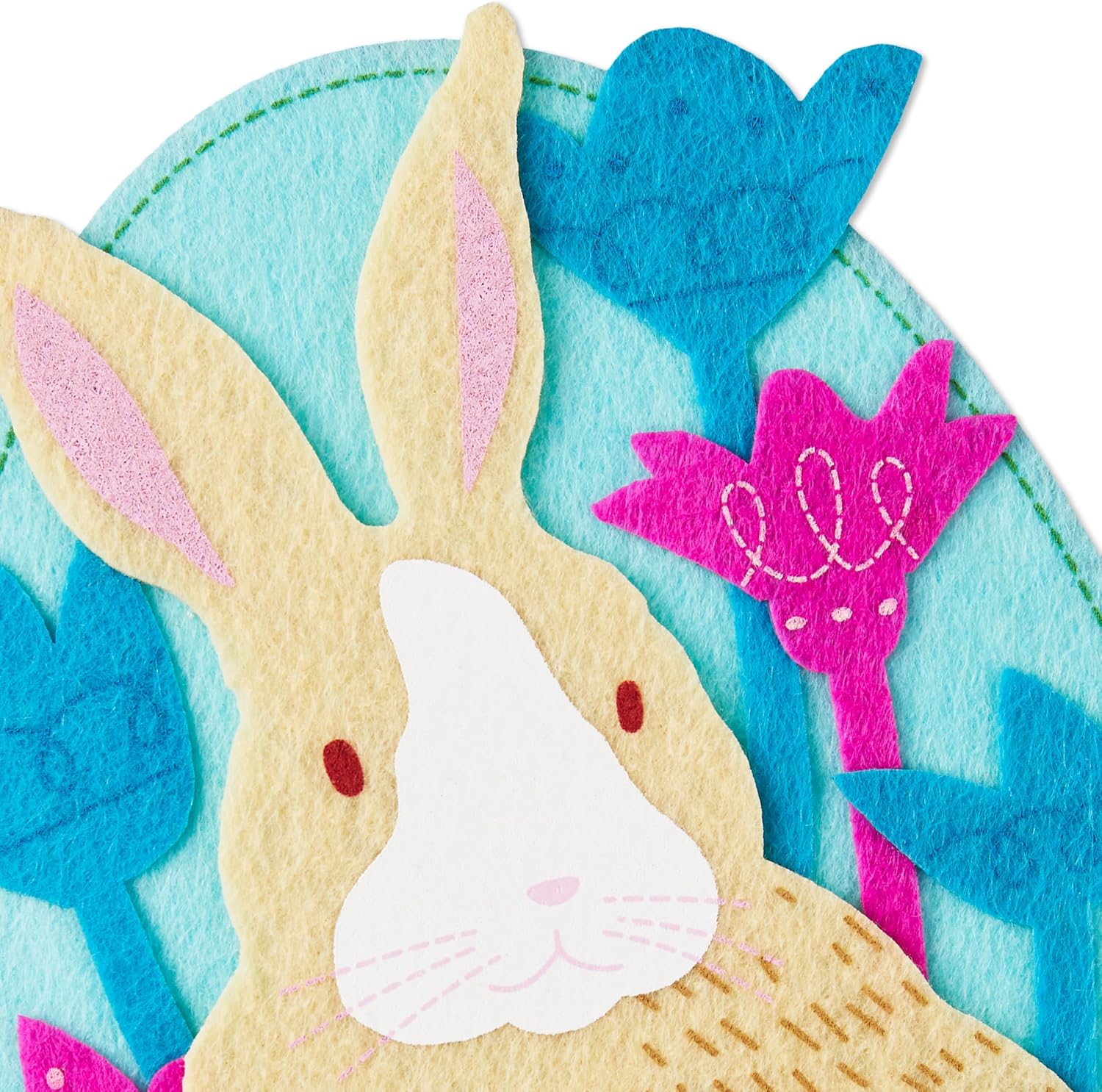 Hallmark Easter Card with Sound (Felt Bunny Plays You Are My Sunshine) - Image 4