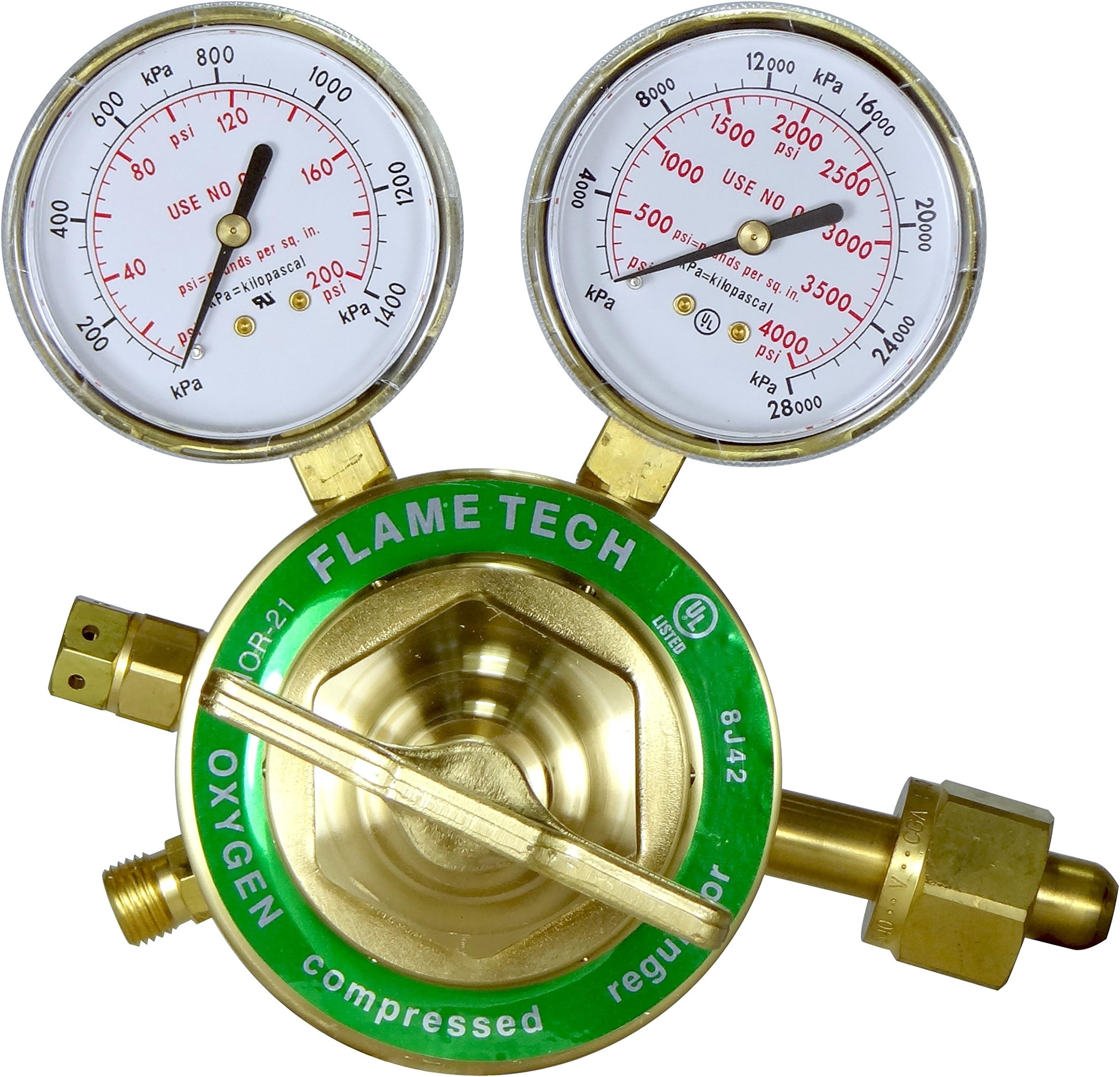 Flame Technologies VHOR-21 Heavy Duty Oxygen Regulator, Victor Compatible
