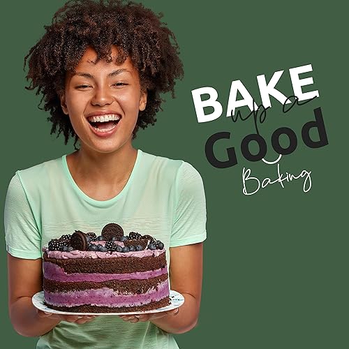 Miniatura 8 de RFAQK Juego de 133 moldes redondos para hornear + kit de decoración de pasteles con molde antiadherente de 8 pulgadas, juego de 3 puntas de