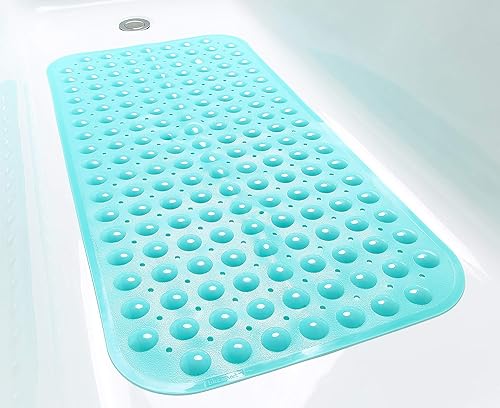 Miniatura 29 de Tapete grande antideslizante para bañera y ducha de 31 x 16 pulgadas (solo bañeras suaves/sin textura), seguro, limpio, lavable a máquina, agarre y