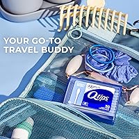 Vista 3 de Q-tips Hisopos, paquete de viaje, 30 unidades, paquete de 1 azul