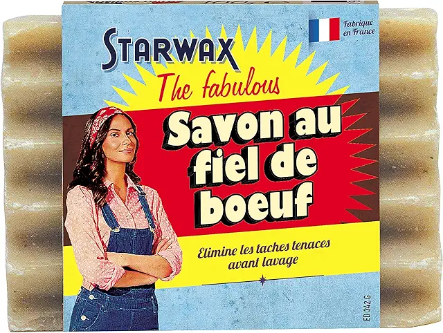 STARWAX THE FABULOUS - Jabón de Hiel de Buey - Elimina Manchas Rebeldes - Sabão Azul e Branco Continente - 100g